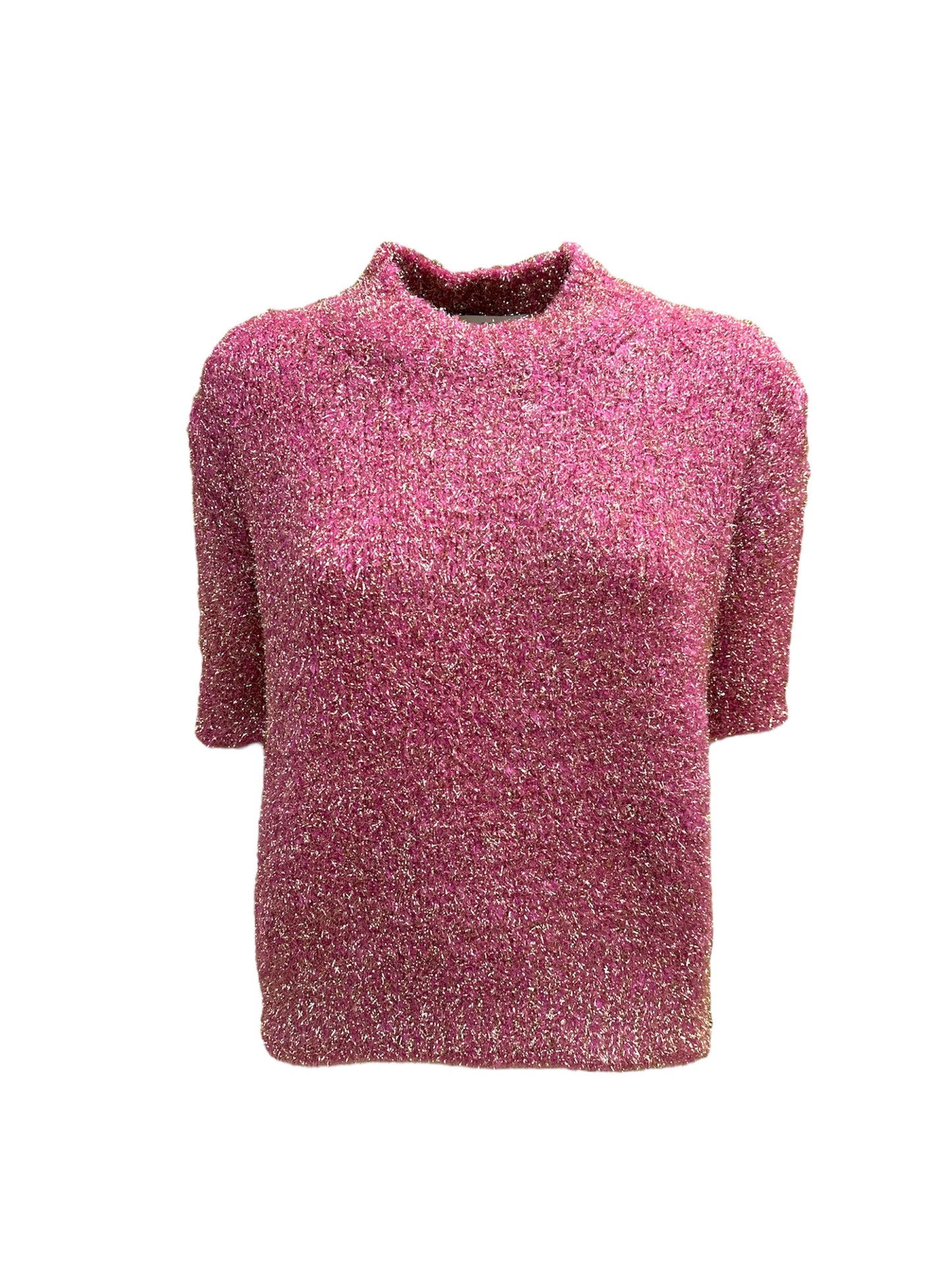 Maglia lurex rosa