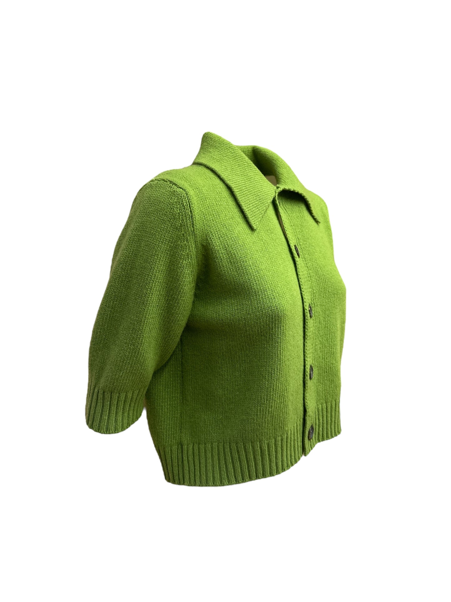 Cardigan mezze maniche verde