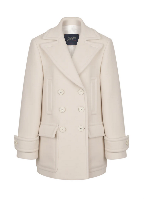 Giaccone doppiopetto crema