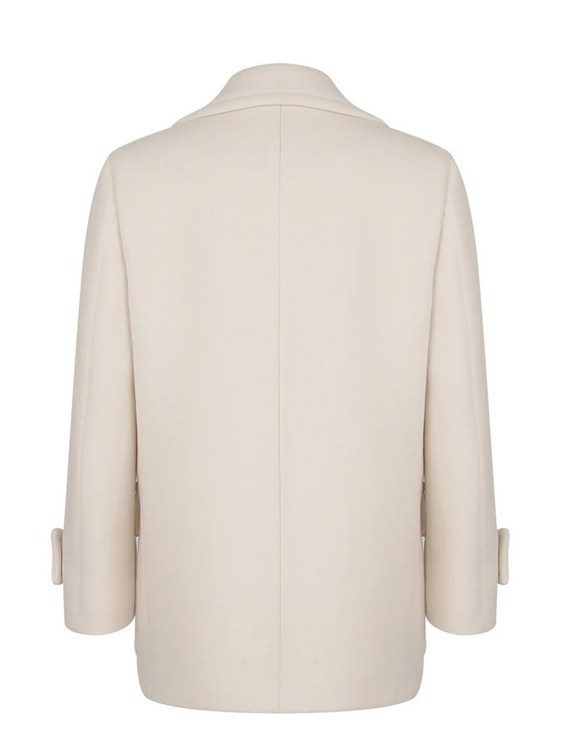 Giaccone doppiopetto crema