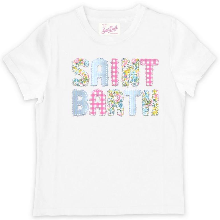 T-shirt Flower Patch bianca