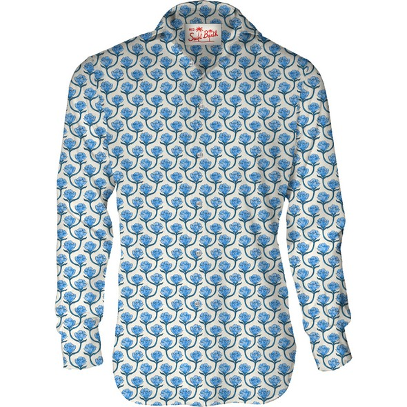 Camicia Sikelia cotone stampato MC2 Saint Barth