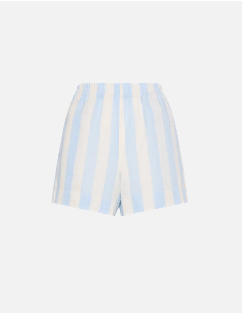 Short lino riga azzurra Saint Barth