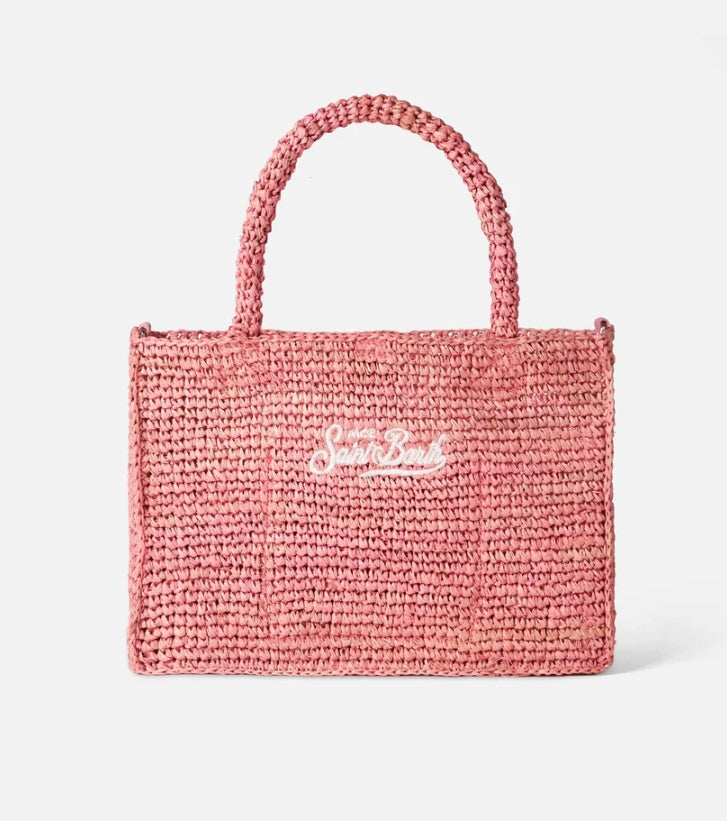 Borsa Colette Raffia Rosa MC2 Saint Barth