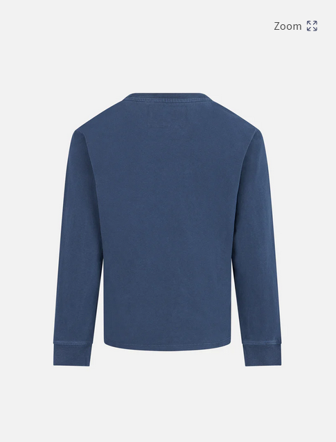 T-shirt con taschino blu vintage