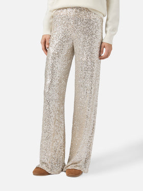 Pantalone paillettes champagne Saint Barth