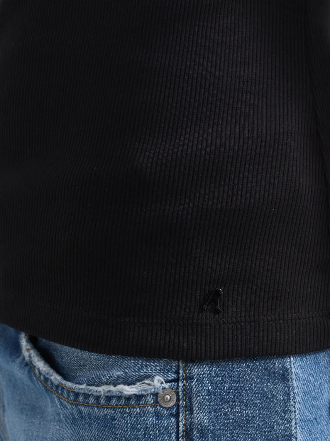 Top cotone costine Replay nero