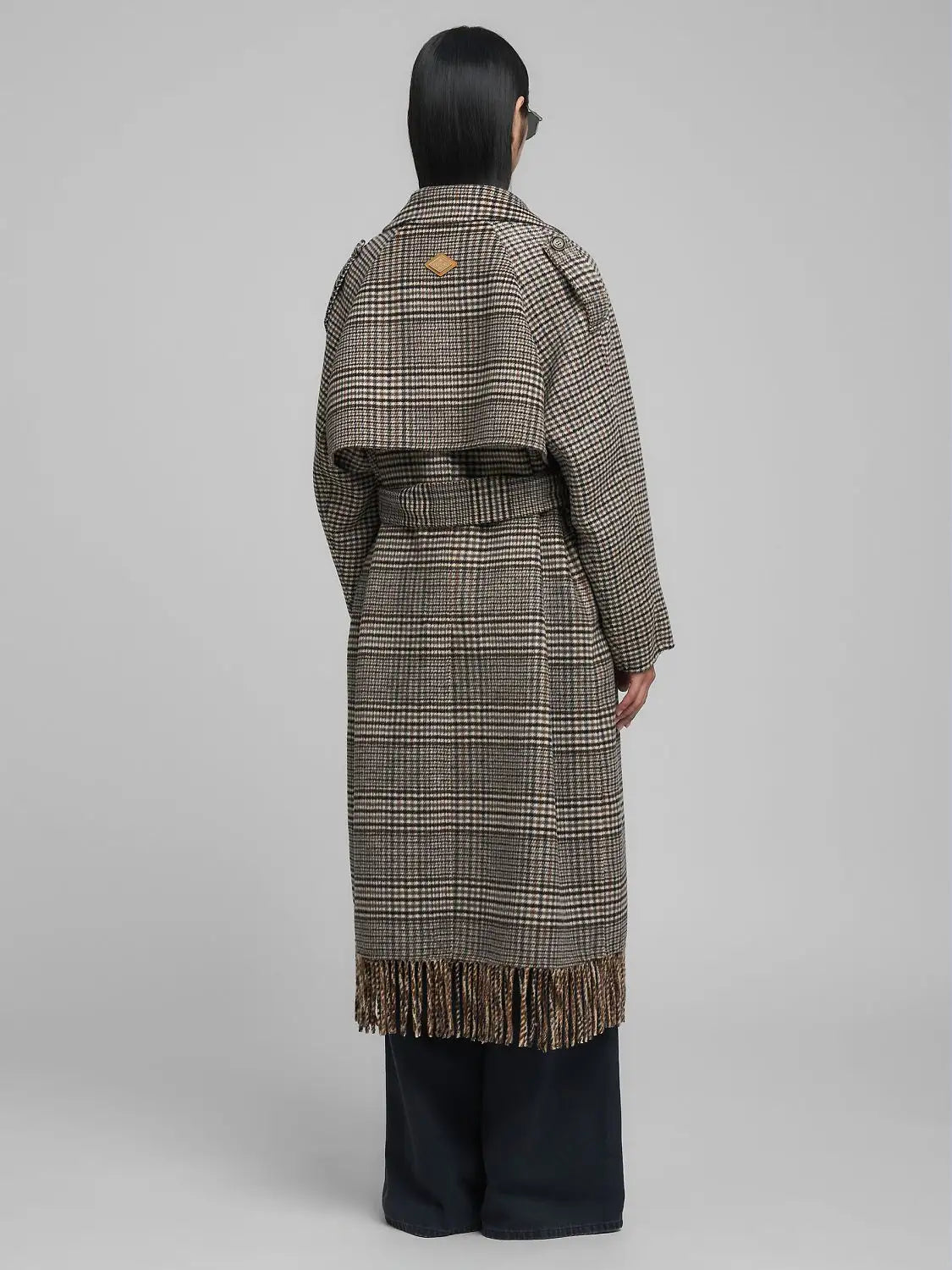 Capotto over lana check Replay