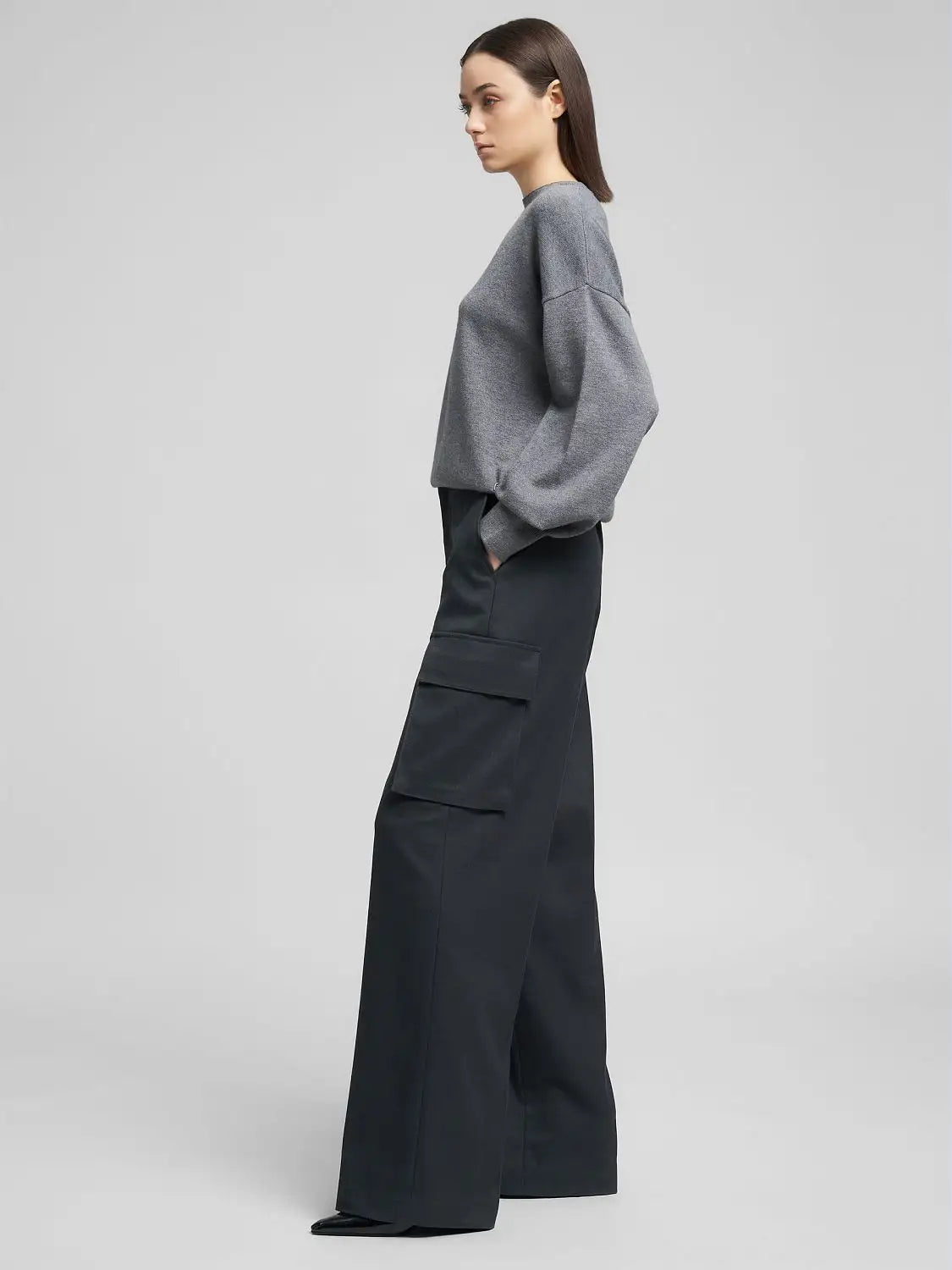 Pantalone wide leg con tasconi Replay