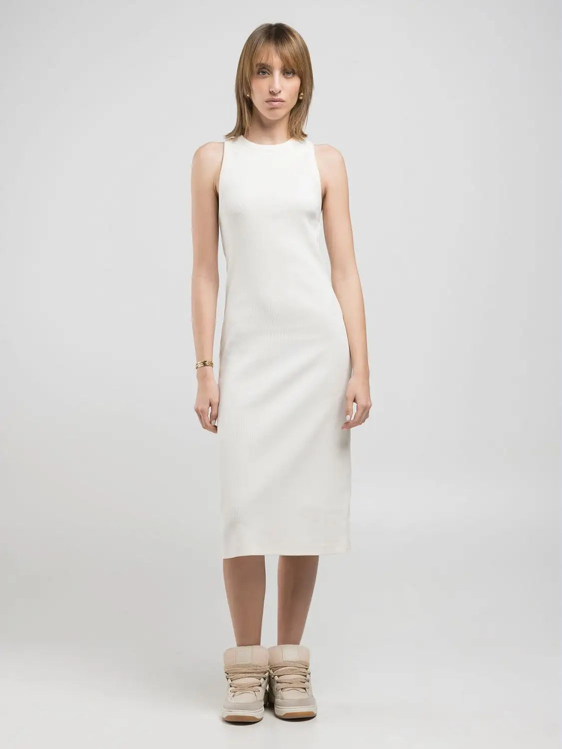 Vestito jersey costine burro