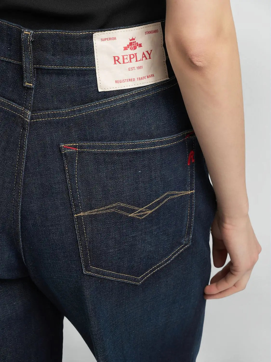 Jeans Replay wide leg dark blue