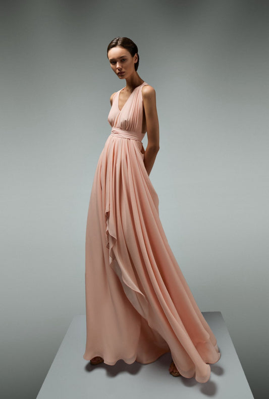 Abito lungo salmone Desantis