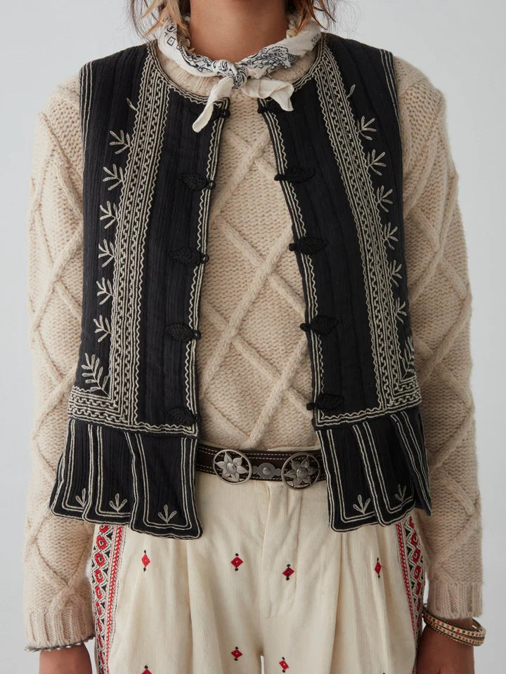 Gilet bianco nero