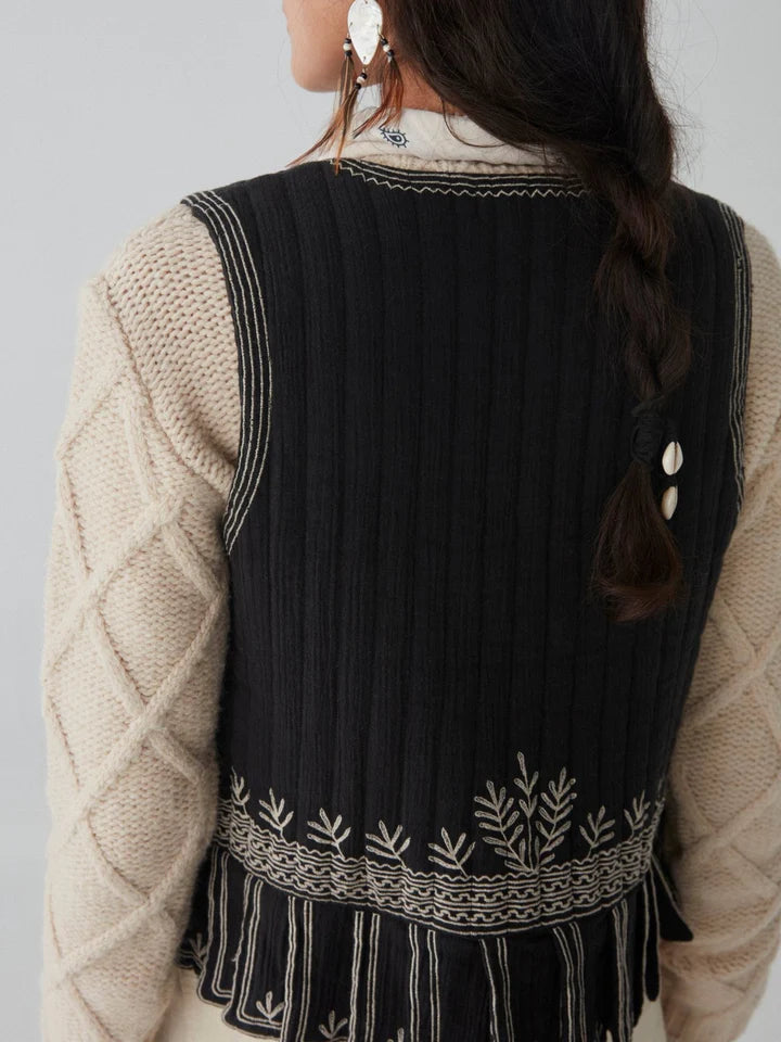 Gilet bianco nero