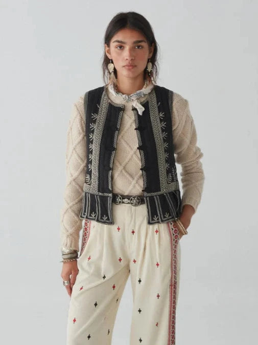 Gilet bianco nero