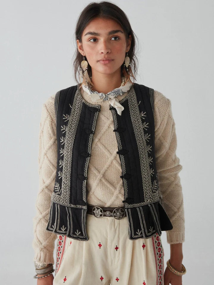 Gilet bianco nero
