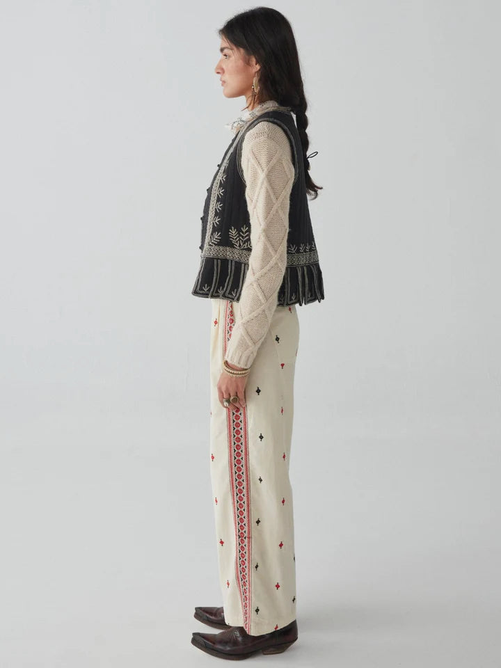 Gilet bianco nero