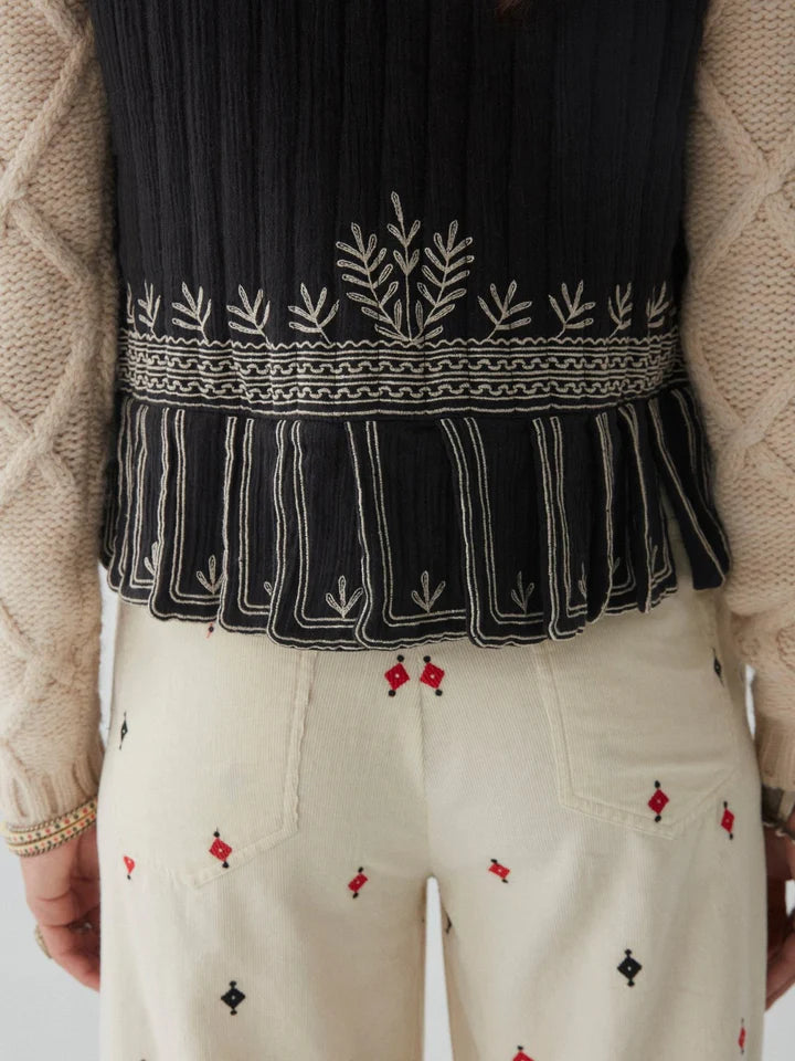 Gilet bianco nero