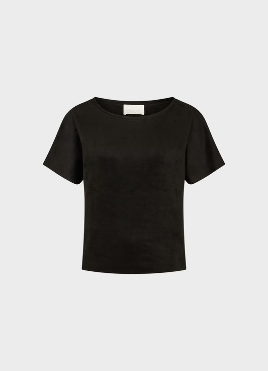 Blusa Juvia tech velour in nero