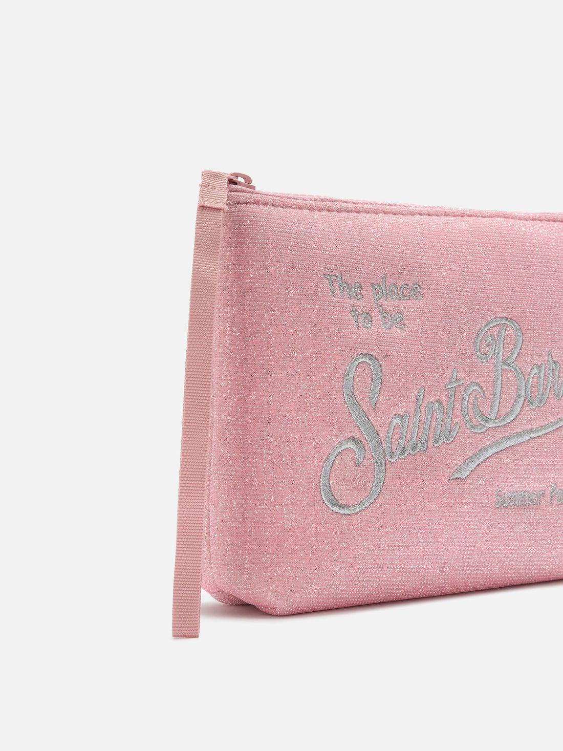 Pochette glitter pink Aline Saint Barth
