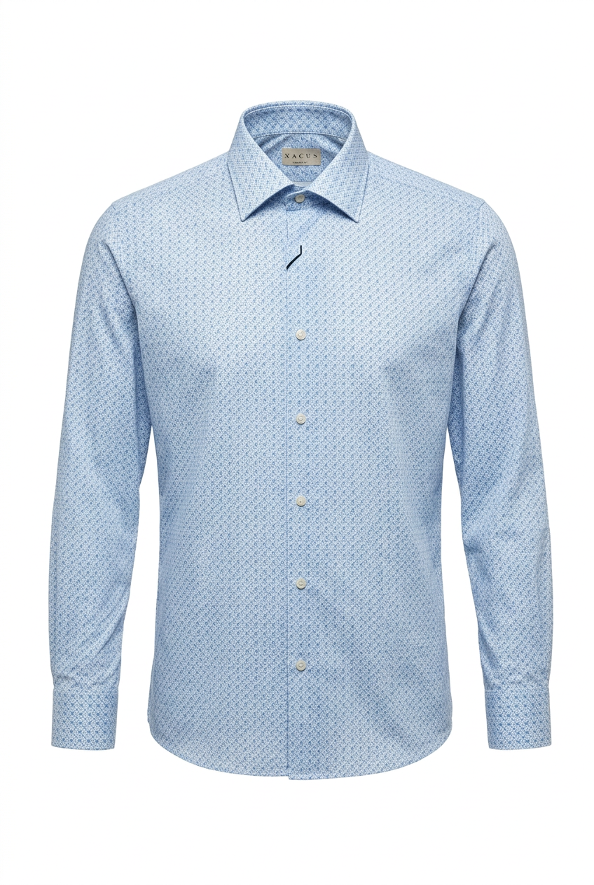 Camicia Xacus azzurra Fantasia geometrical
