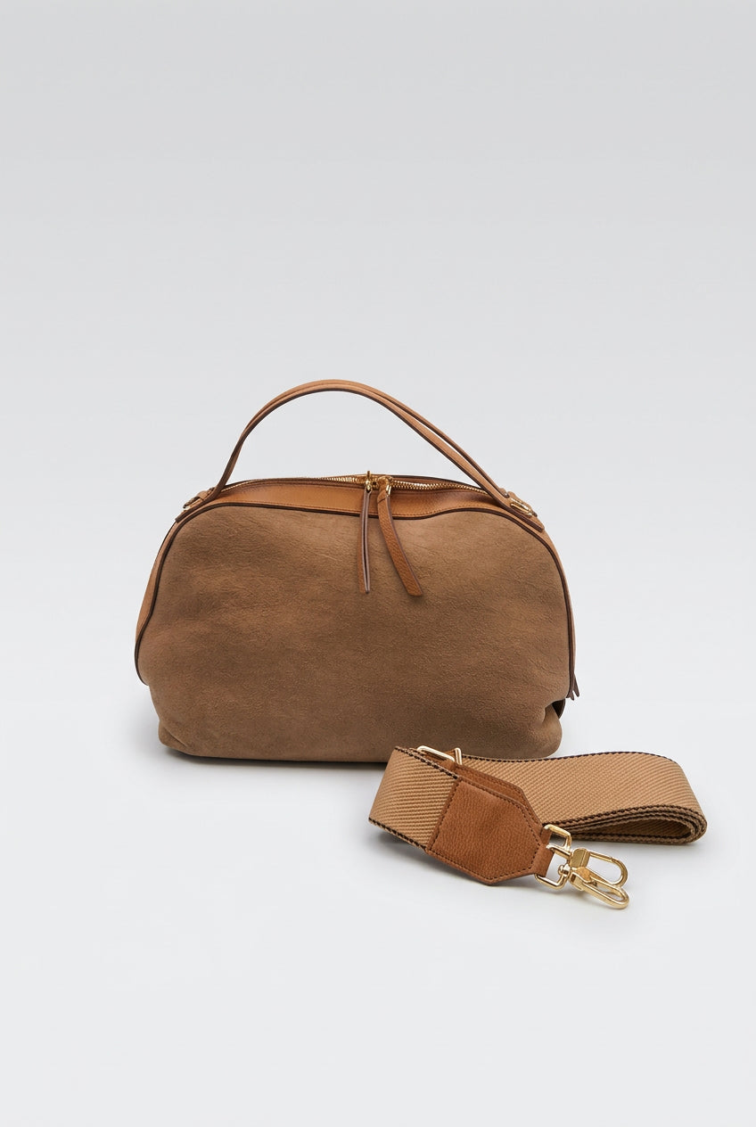 Bauletto Borbonese in shearling beige