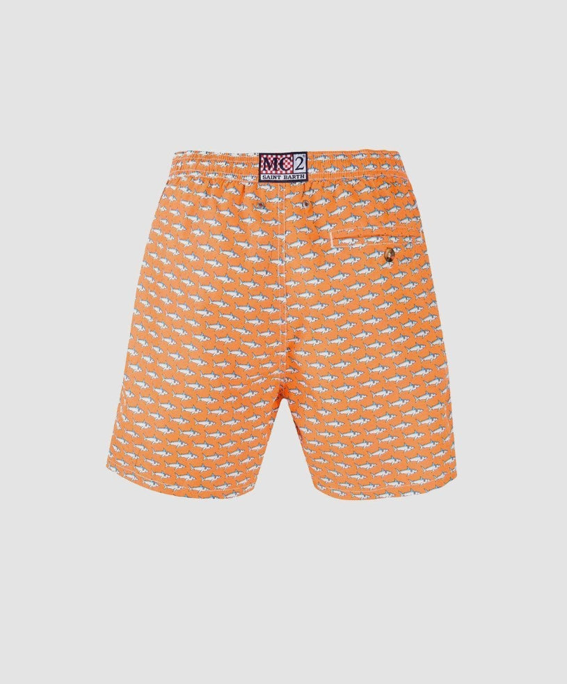 Boxer squali arancio MC2 Saint Barth