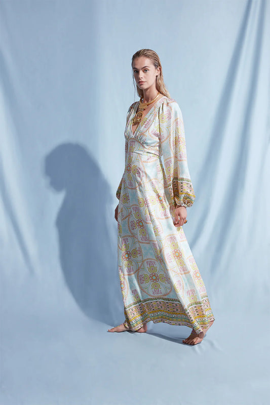 Abito stampato in seta