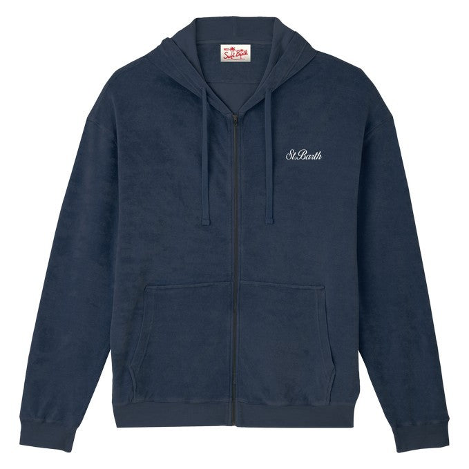 Felpa full zip spugna leggera MC2 Saint Barth