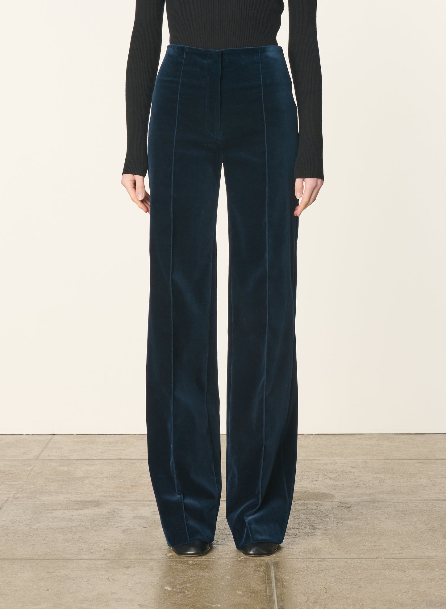 Pantalone ampio in velluto blu Vanessa Bruno