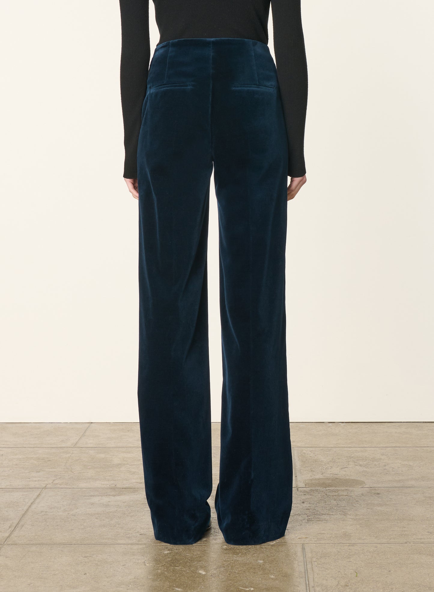 Pantalone ampio in velluto blu Vanessa Bruno