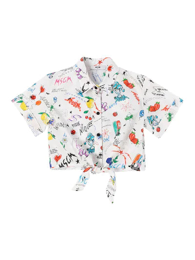 CAMICIA IN POPELINE STAMPATO
