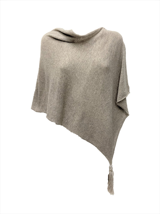 Poncho LDYBG 100% cashmere tortora