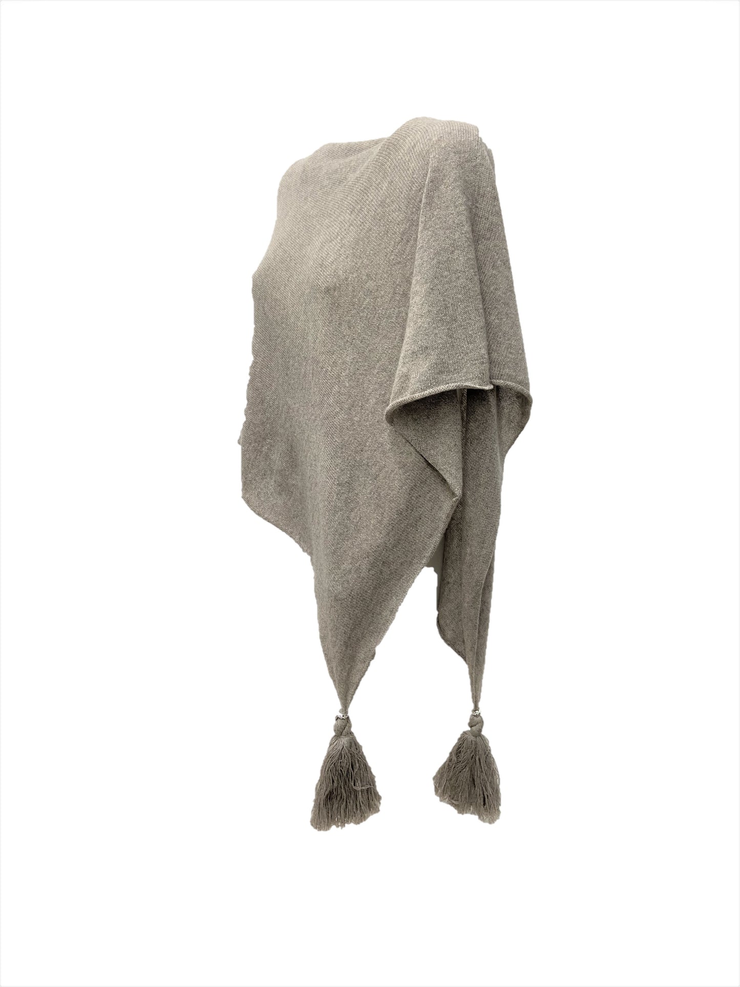 Poncho LDYBG 100% cashmere tortora