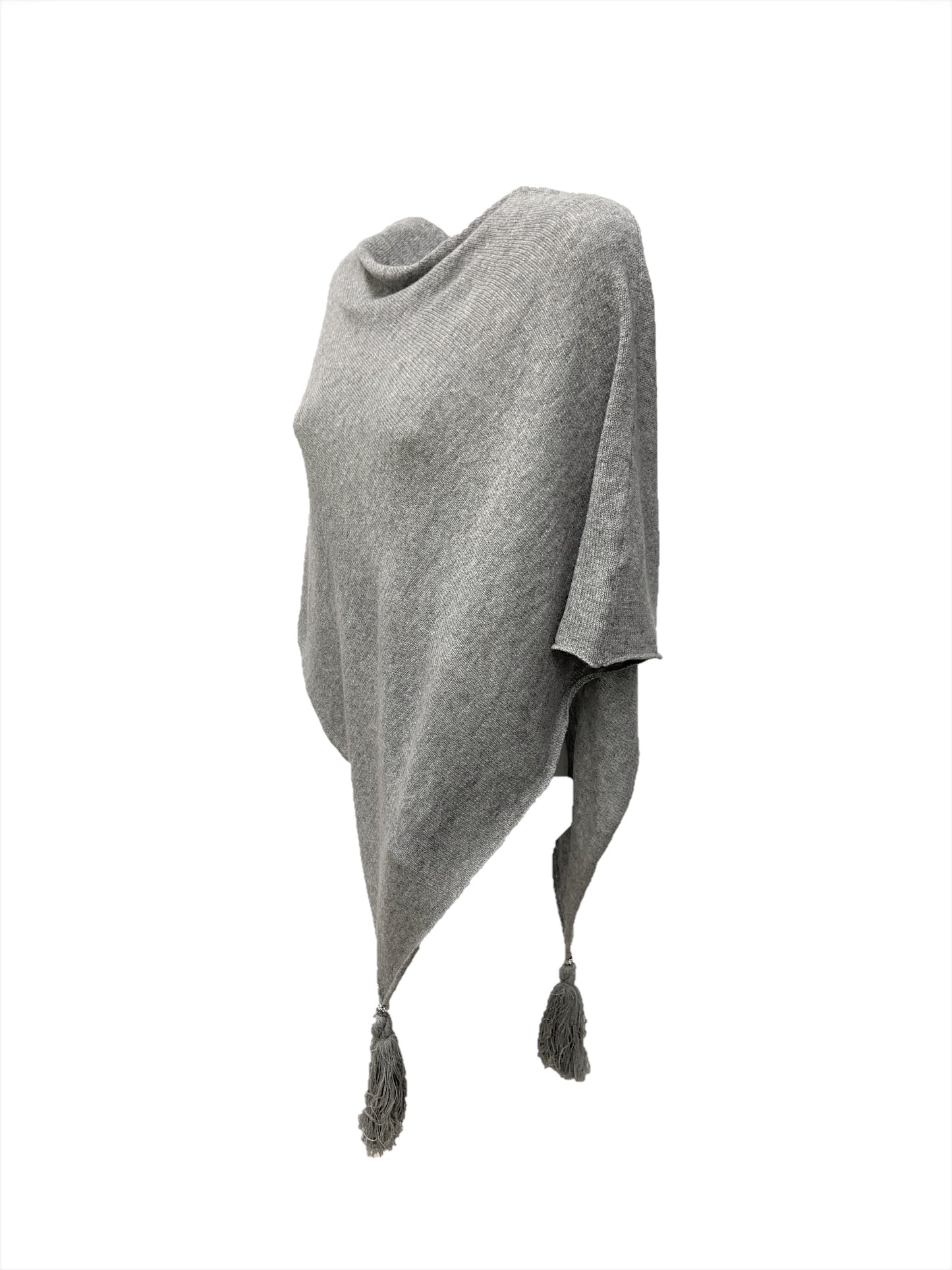 Poncho LDYBG 100% cashmere Grigio