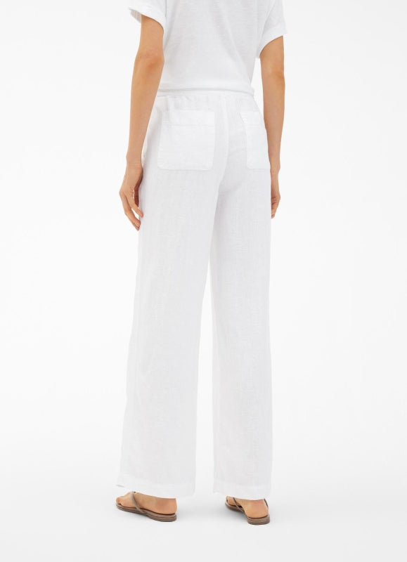 Pantaloni Juvia in lino bianco