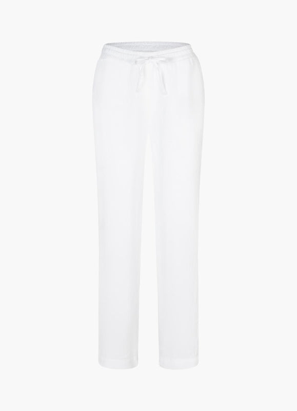 Pantaloni Juvia in lino bianco