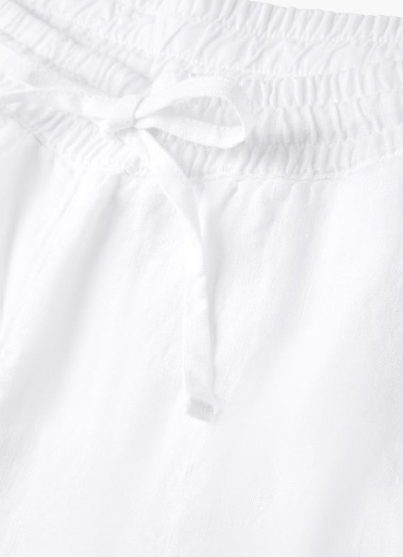 Pantaloni Juvia in lino bianco