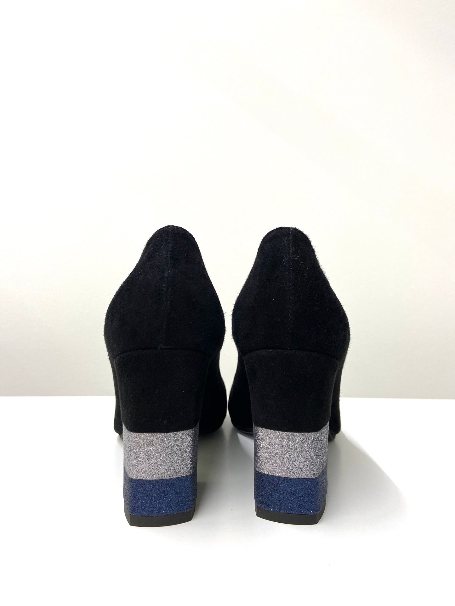 Decolletè tacco glitter