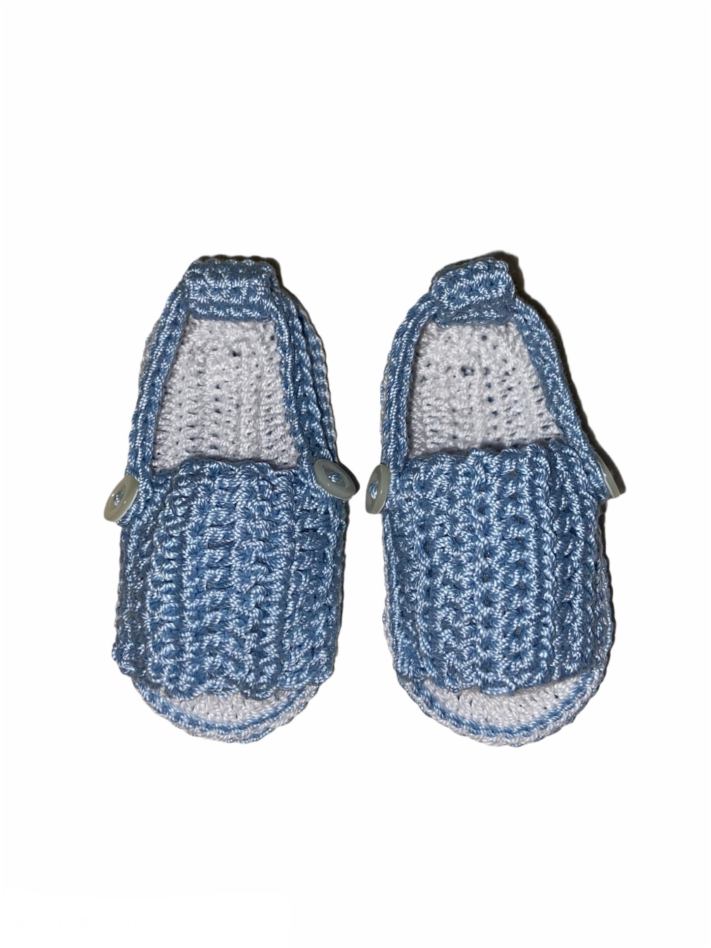 SANDALO AZZURRO NEONATO UNCINETTO