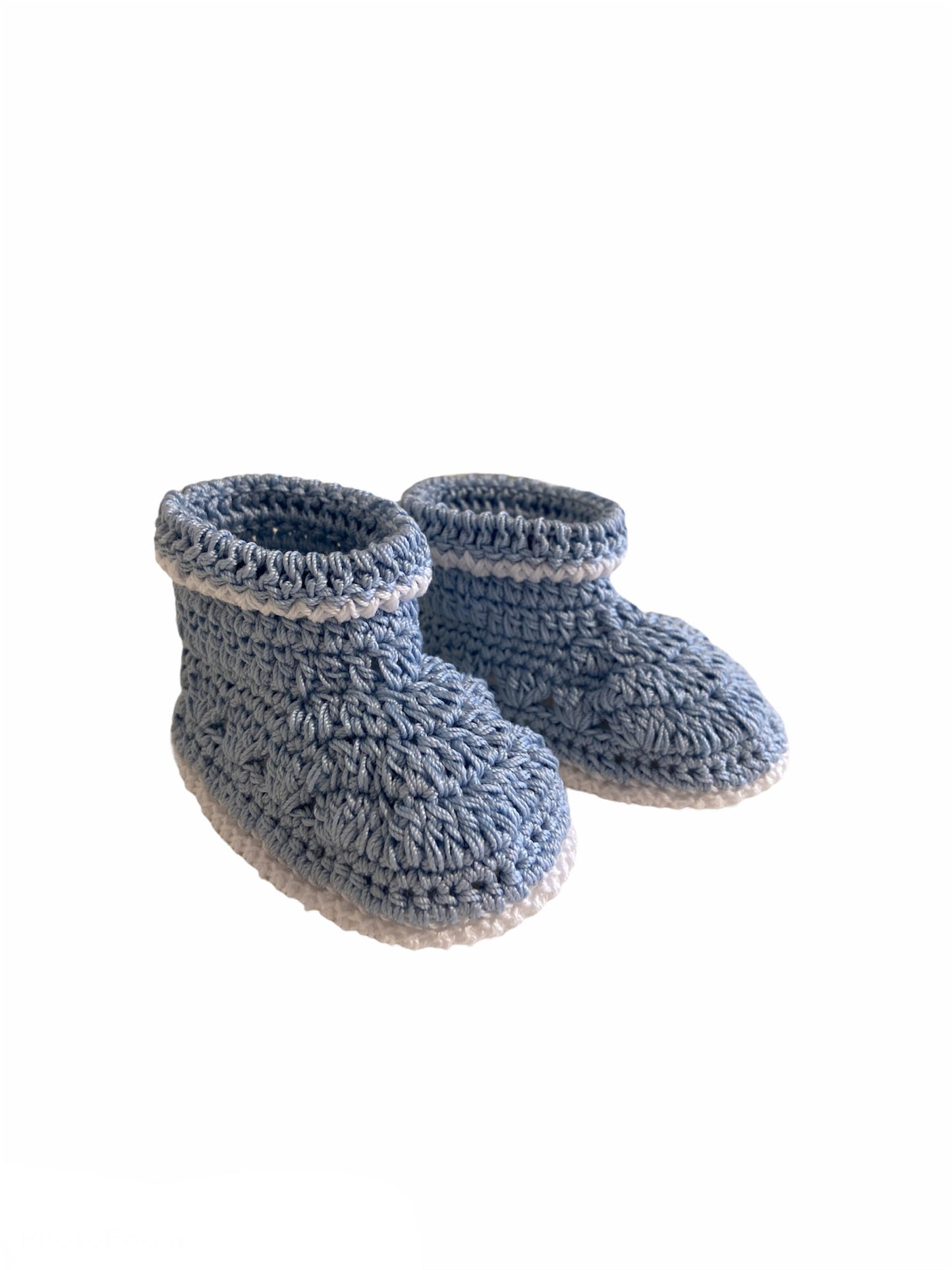 SCARPONCINO AZZURRA NEONATO UNCINETTO