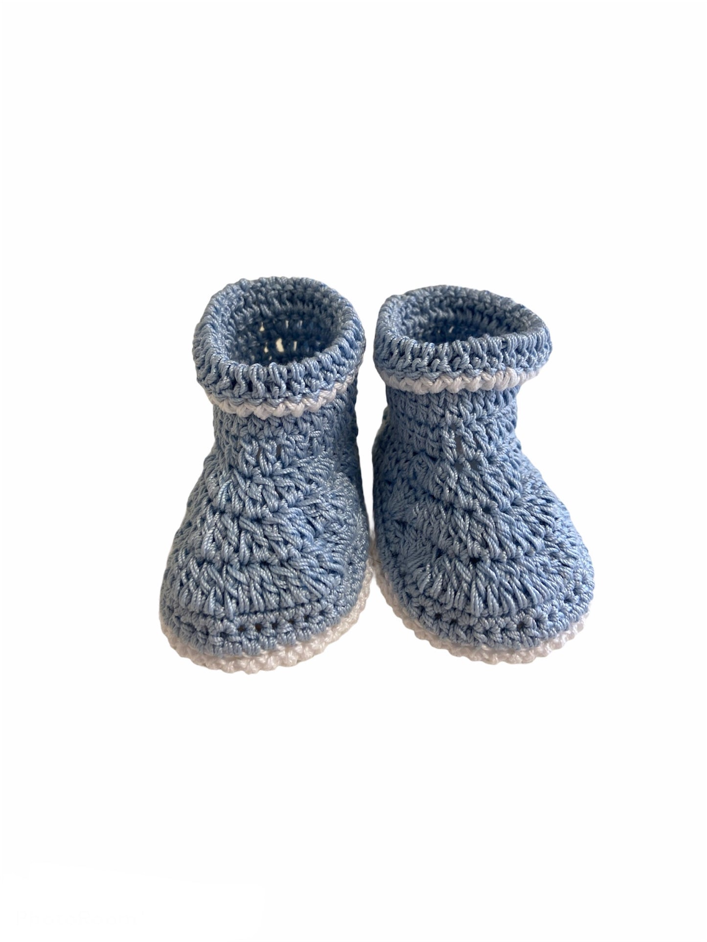 SCARPONCINO AZZURRA NEONATO UNCINETTO