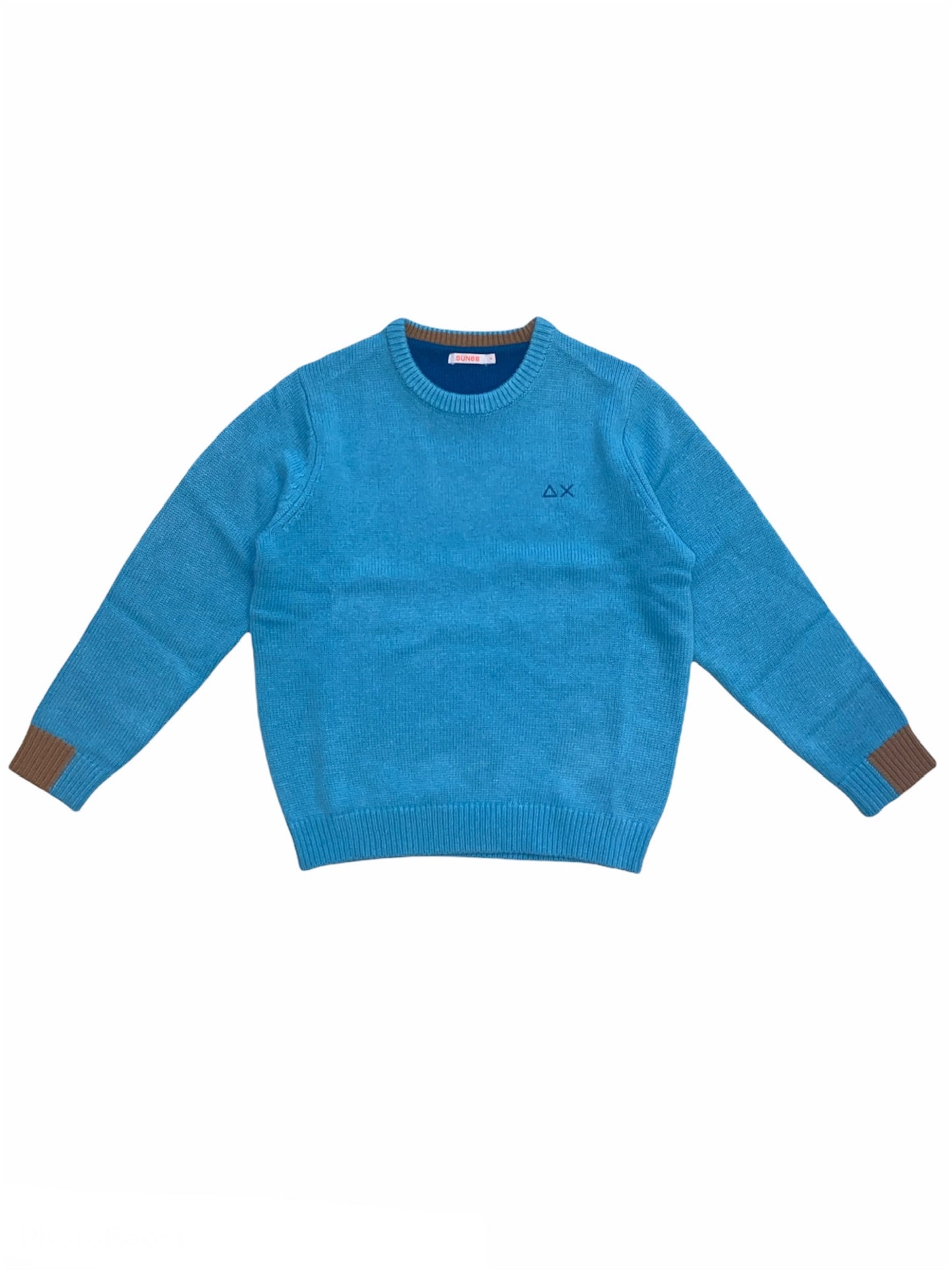 MAGLIONE GIROCOLLO TURCHESE