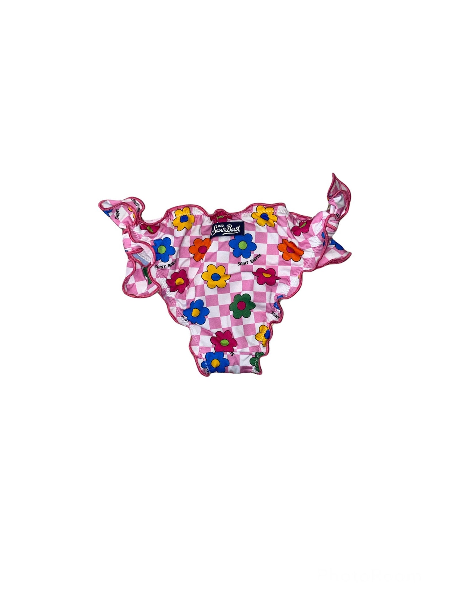 Costume Slip Fiori Rosa