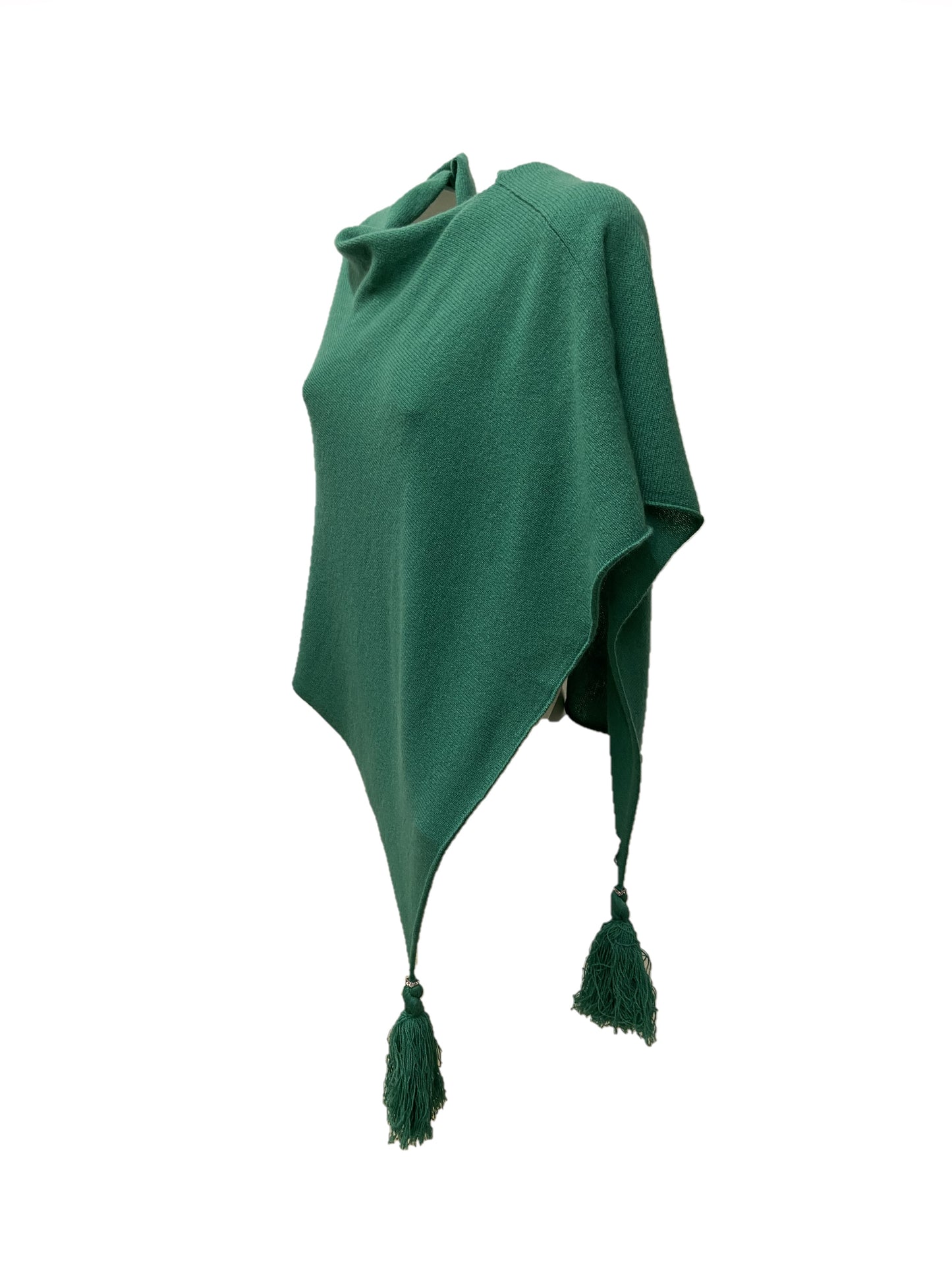 Poncho LDYBG 100% cashmere smeraldo