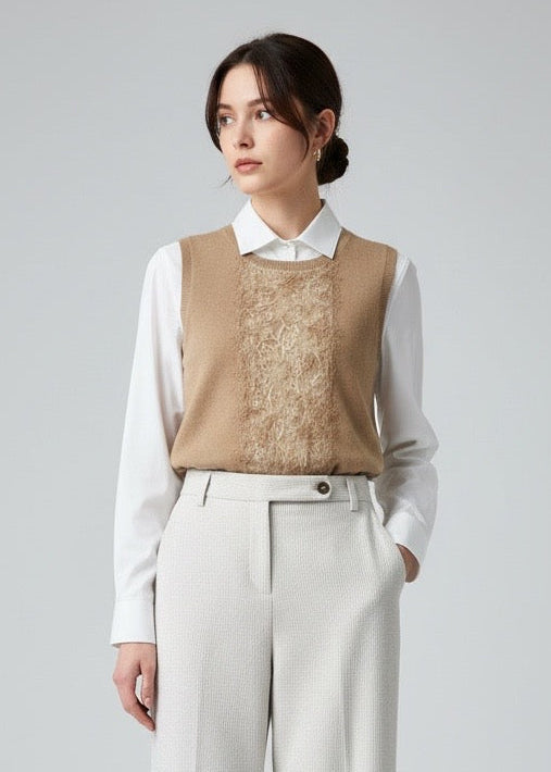 Gilet in maglia e pizzo Ermanno Firenze