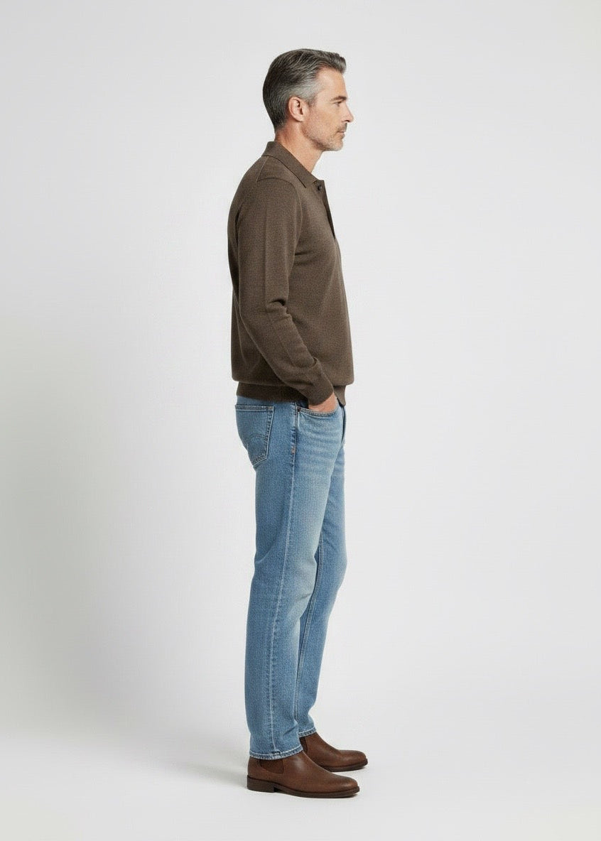 Polo marrone vintage lana Ammond