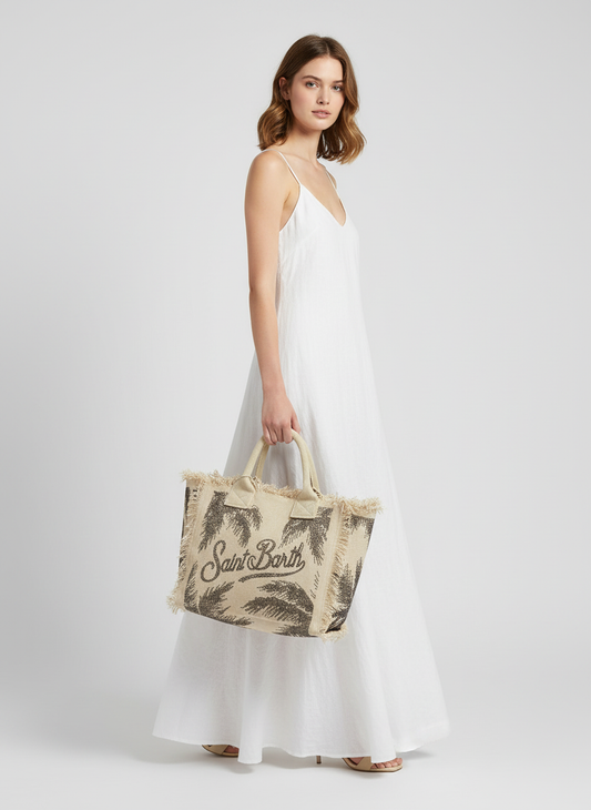 Shopper Vanity canvas strass St. Barth