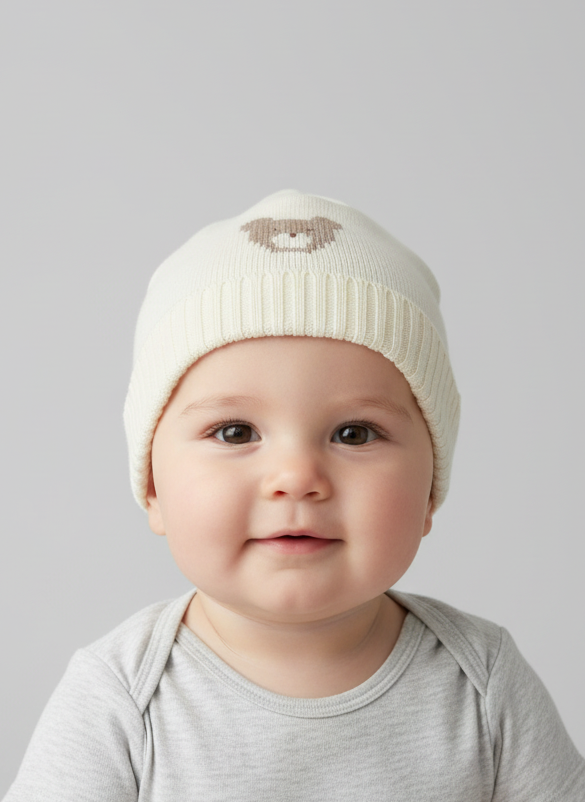 Berretto panna orsetto J.O. Milano