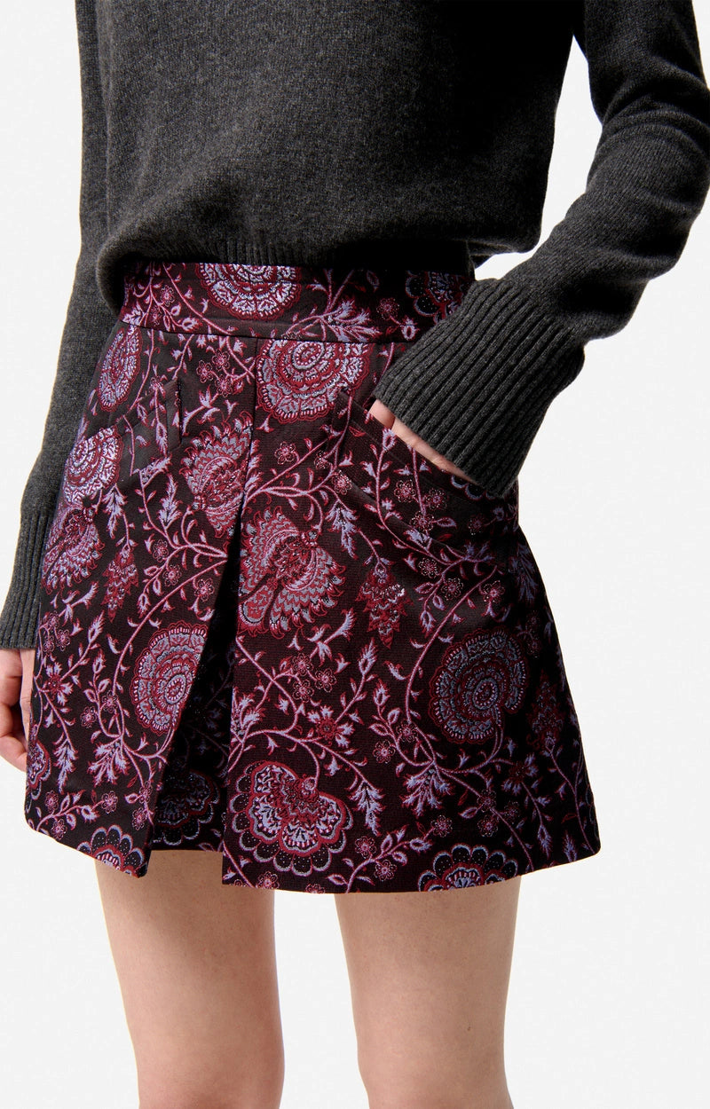 Gonna floral jacquard